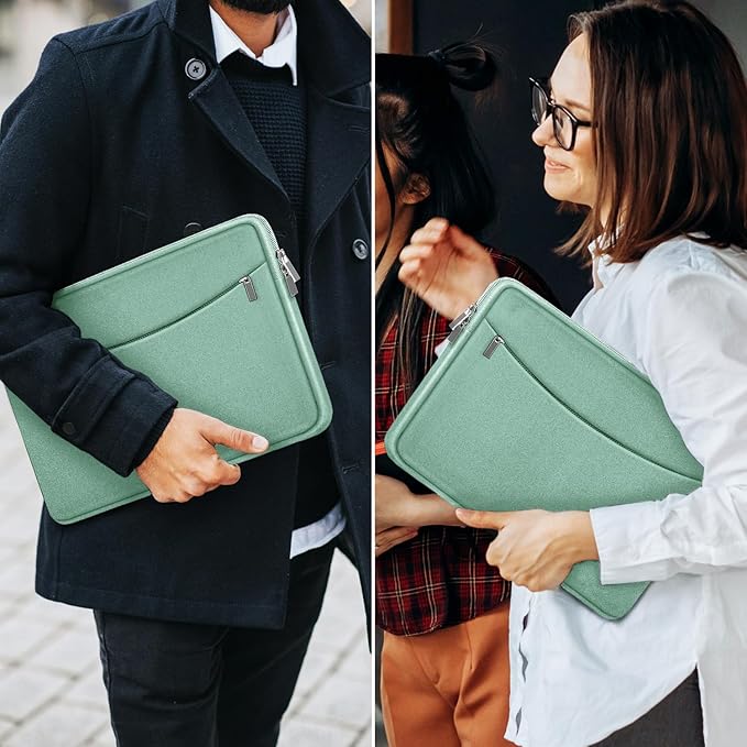 Laptop Sleeve 14 inch, Shockproof Protective Laptop Cover Briefcase Carrying Computer Bag with Accessory Pocket Portable Computer Case for 14" MacBook, HP, Dell, Lenovo, Acer, Binglan