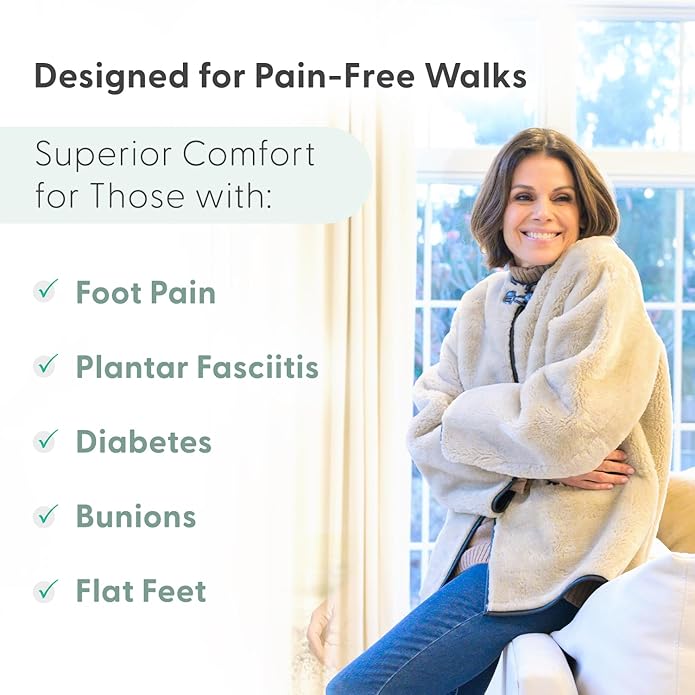 Orthofeet Women's Orthopedic Faux Fur Lined Charlotte Slippers