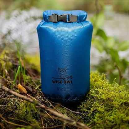 Wise Owl Outfitters Waterproof Dry Bag 3-Pack – Lightweight & Airtight 5L/10L/20L Small & Large Dry Bags for Kayaking, Beach, Travel, Boating, Hiking