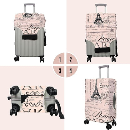 Travel Luggage Cover Suitcase Protector Fits 18-32 Inch Wheel Covers PatternedTravel Related Items Flower Luggage Protector Elastic L