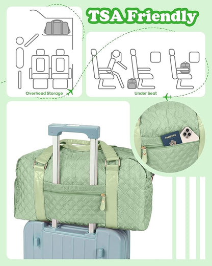 Initial Duffle Bag for Travel Women Girls Gift: Personalized Weekender bags, Dance Cheer bag Sports for Girl, Kid Gymnastics Bags, Birthday Gifts for Women Girls Kids Teens Mom Teacher