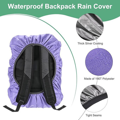 Waterproof Backpack Rain Cover Waterproof Backpack Cover, Bag Rain Cover with A Vertical Reflective Strap for Hiking/Biking/Camping/Outdoor Traveling