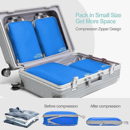 Cambond Compression Packing Cubes for Travel Women - Expandable Travel Bags Luggage Organizers Travel Essentials Compression Cubes for Travel Carry on Suitcases Organizer
