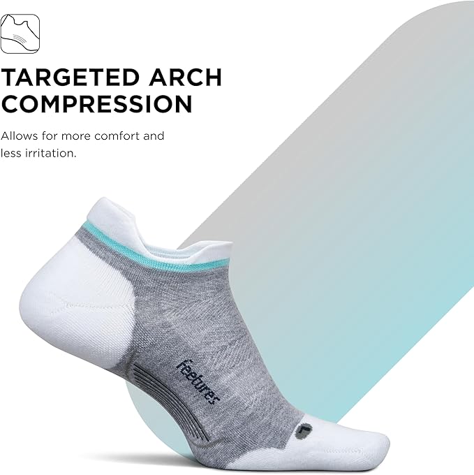 Feetures Elite Golf Max Cushion Tab Ankle Socks - Sport Sock with Targeted Compression