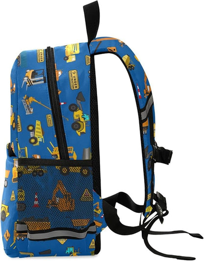 Construction Kid's Toddler Backpack for Boys Girls Preschool Nursery with Safety Leash (01148)