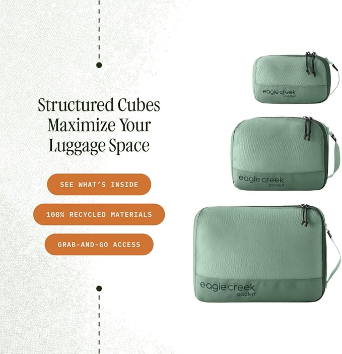 Pack-It Reveal Cube Set XS/S/M Willow Green
