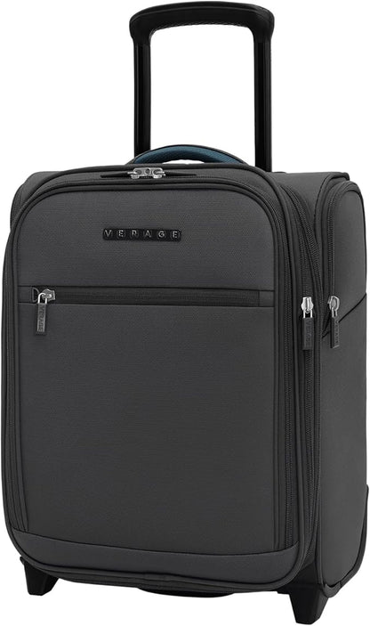 Verage Carry On Underseat Luggage with 2 Wheels & USB Port, 16 Inch Wheeled Spinner Bag Carry-on Luggages for Airlines, Lightweight Suitcase Men Women, Pilots and Crew(16-Inch Rolling Underseat Pro)