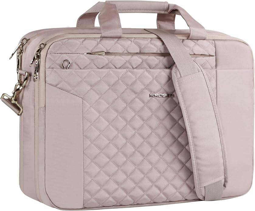 KROSER Laptop Bag 15.6 Inch Briefcase Shoulder Bag Water Repellent Laptop Bag Bussiness Carrying Handbag