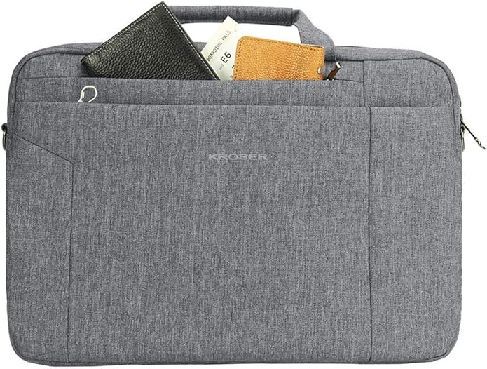 KROSER Laptop Bag 15.6 Inch Briefcase Shoulder Bag Water Repellent Laptop Bag Bussiness Carrying Handbag