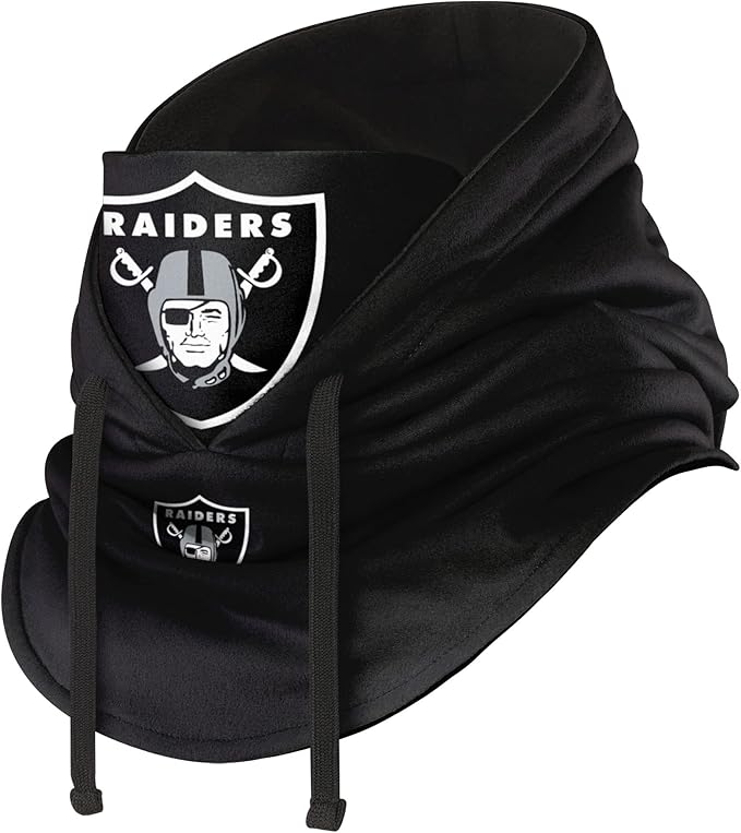NFL Team Logo Team Color Drawstring Winter Cap Hooded Gaiter Balaclava Face Cover