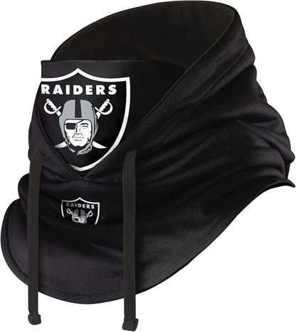 NFL Team Logo Team Color Drawstring Winter Cap Hooded Gaiter Balaclava Face Cover