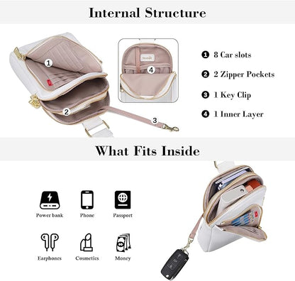 INICAT RFID Blocking Sling Bag,Anti Theft Crossbody Bags for Women,Travel Gifts Cross Body Purses Vegan Leather