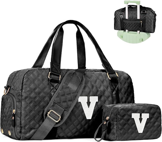 Kids Travel Duffel Bag, Personalized Weekender Bag with Shoes Compartment, Mothers Day Gifts, Girls Gifts for Kids Friends