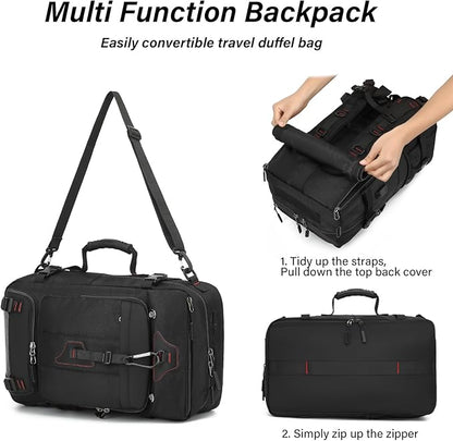 Travel Backpack for Men & Women, 35L Large Backpack Fit for 15 Inch Laptop Durable Convertible Duffle Bag with Shoe Compartment, Wet Pocket