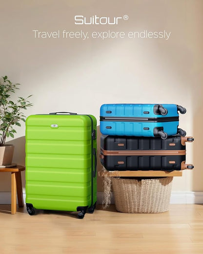 Suitour Luggage Sets 2 piece, Lightweight Luggage Set with Spinner Wheels, 19/27 inch Travel Suitcase Set