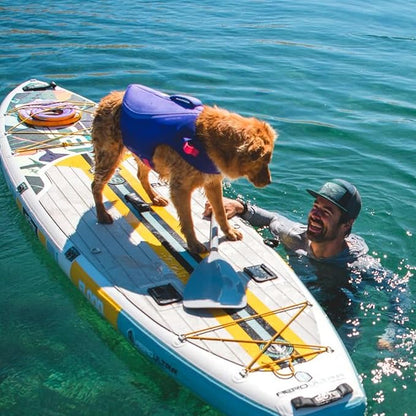 Ruffwear, Float Coat Dog Life Jacket, Premium Buoyancy Swim Vest with Lift Handle, Secure Fit & Reflective Trim, Adjustable Flotation for Swimming, Boating, & Outdoor Adventures, Purple Lily, X-Large