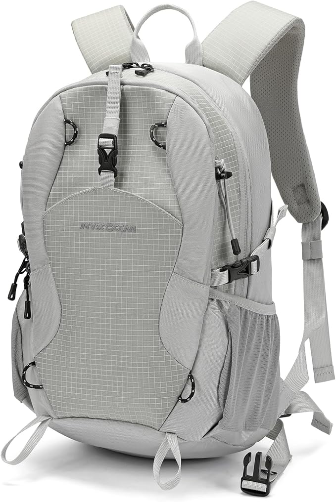 20L Lightweight Hiking Daypack, Small Hiking Travel Backpack for Women men (Grey)