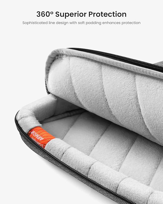tomtoc 360 Protective Laptop Case for 13-inch New 2025 MacBook Air M4/A3240, M3/A3113, M2/A2681, M1/A2337, 13 in MacBook Pro M2/M1, 13-in Surface Pro 11th AI PC, Water-Resistant Carrying Bag