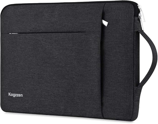 15-16 Inch Laptop Sleeve with Handle Compatible with MacBook Pro 16/15/ Surface Laptop 15/ Surface Book 2 15, Shockproof Protective Case Carrying Bag, Ultrabook Dell HP Asus Samsung - Black
