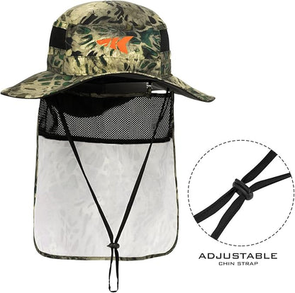 KastKing UPF 50 Boonie Hat Fishing Hat with Removable Neck Flap Sun Hats for Men