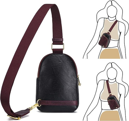 INICAT RFID Blocking Sling Bag,Anti Theft Crossbody Bags for Women,Travel Gifts Cross Body Purses Vegan Leather