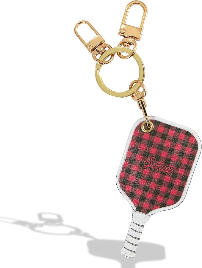 Sonix Keychain Case Compatible with Apple AirTags | Protective Cover Keychain | Pickleball Raspberry