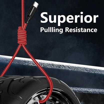 cugunu USB C to USB C Charger Cable, Nylon Braided 3Pack 60W 10FT Type C Fast Charging Cord Compatible for iPhone 15/16/17/Pro/Max/Plus, iPad, Air5, MacBook, Samsung, Google-Red