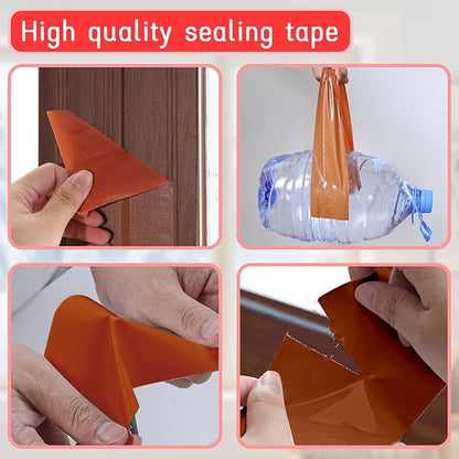 Birllaid Window Weather Sealing Tape, Window AC Insulation Air Conditioner Seal Tape, Waterproof Blocker for Cold Heat Air, Windproof, No Residue Strong adheisve 3 Inch x 65 FT