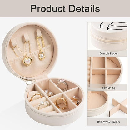 12-Pack Volleyball Mini Travel Jewelry Case Round Volleyball Stuff Portable Jewelry Organizer Storage Case for Christmas Sports Team Club Lovers Birthday Goodie Favors Gifts (Volleyball)