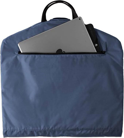 SkyHanger - Carry on Garment Bag with unique Titanium Suit Hanger for Men & Women - best-in-class functionality for wrinkle-free traveling - lightweight & water repellent nylon - Blue