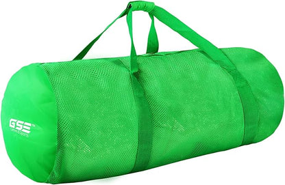Green Heavy-Duty Large Mesh Sports Duffle Bag, Dry Bag, Diving Equipment Scuba Bag with Zipper. Great for Gym Workout, Sport Balls Storage, Scuba Gear, Snorkeling, Water Sports and Travel