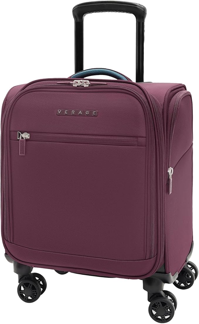 Verage Underseat Carry On Luggage with Wheels & USB Port,14 inch Wheeled Spinner Bag Carry-on Luggages for Airlines, Lightweight Suitcase Men Women, Pilots and Crew (14.5-Inch Plus Underseat Pro)