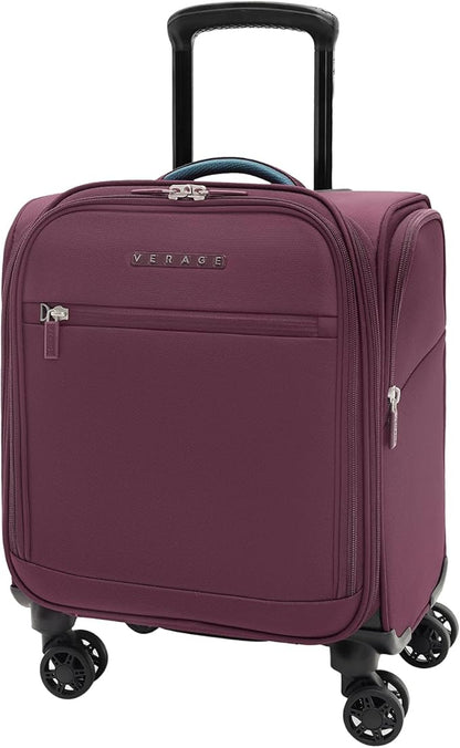 Verage Underseat Carry On Luggage with Wheels & USB Port,14 inch Wheeled Spinner Bag Carry-on Luggages for Airlines, Lightweight Suitcase Men Women, Pilots and Crew (14.5-Inch Plus Underseat Pro)