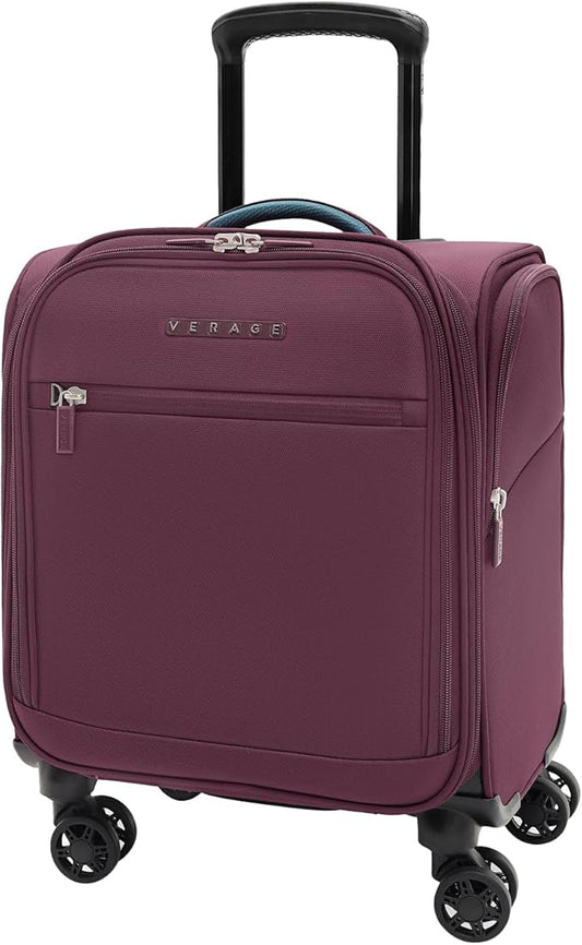 Verage Underseat Carry On Luggage with Wheels & USB Port,14 inch Wheeled Spinner Bag Carry-on Luggages for Airlines, Lightweight Suitcase Men Women, Pilots and Crew (14.5-Inch Plus Underseat Pro)
