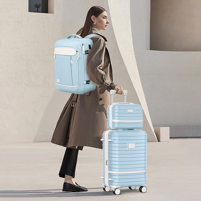 Joyway Expandable Carry on Luggage Sets Airline Approved, Lightweight Hard Shell 20 Inch Carry-on Suitcase with Spinner Wheels