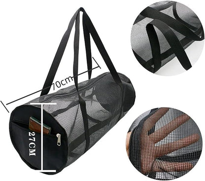 Gear Dive Bag - Foldable Mesh Snorkel Backpack, Large Equipment Holder, Long Lasting Storage Organizer | Duraable Duffle for Scuba Diving, Swimming, Beach, Pool, Travel, Sports, Volleyball, Basketball