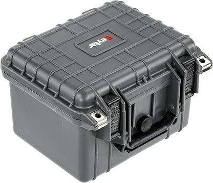 Eylar Small 10.62" Deep Gear, Equipment, Hard Camera Case Waterproof with Foam TSA Standards (Gray)