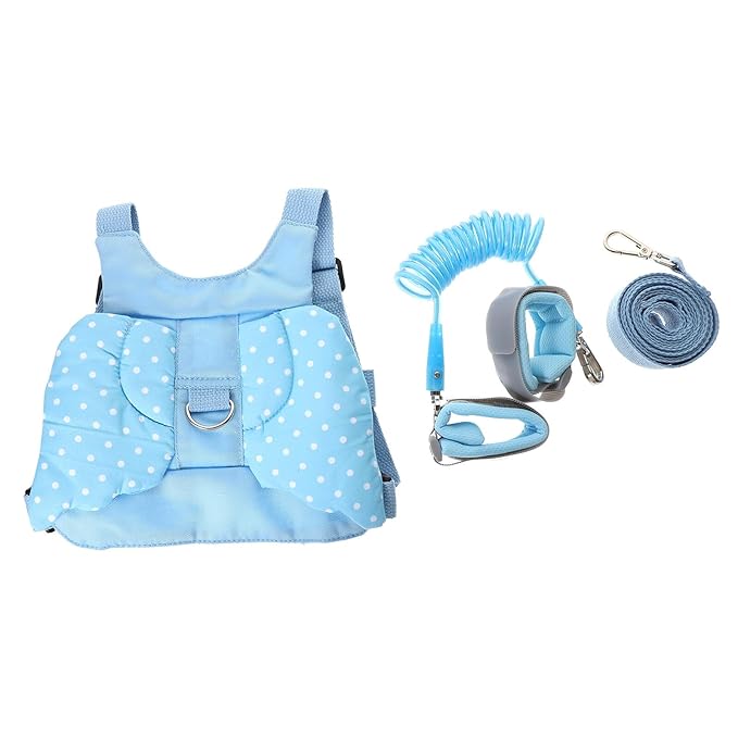 Harness Leash with Anti-Lost Wrist Link Safety Walking Strap Backpack for Boys and Skin-Friendly Breathable Leash for Outdoor Travel and Daily Use