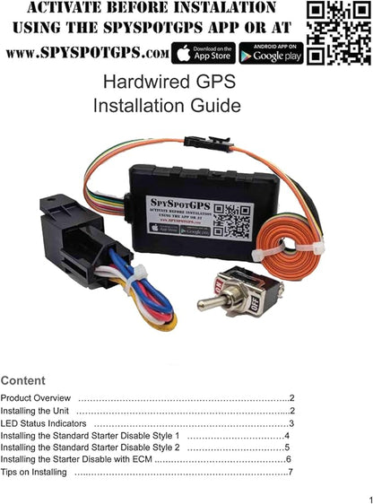 Spy Spot GV53MG Hard Wire Kill Switch GPS Vehicle Tracker - 4G Remotely Disable The Ignition from Any Location, Locator Tracking Device, US, CA, MX Coverage, Subscription Required