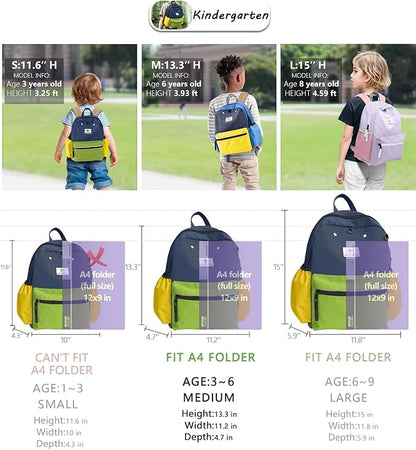 Kids' Backpacks for Girls & Boys - Kindergarten & Elementary School, Small Child Toddler Backpack, 13" H, Ages 3-5