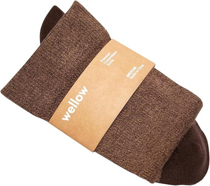 Wellow Premium Socks (Compression Socks - Regular) for Men & Women, Made with Viscose from Bamboo, Knee High, 18-25 mmHg