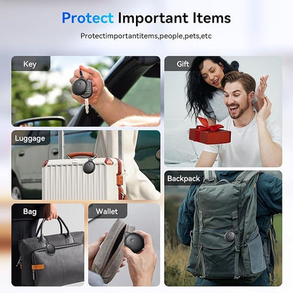 Smart Tags-4 Pack, Smart Bluetooth Tracker Work with Apple Find My, Key Finders and Find My Tracker, Game Changer Waterproof Smart Tag with Key Ring Tracker Tag for Keys/Luggage/Wallet etc