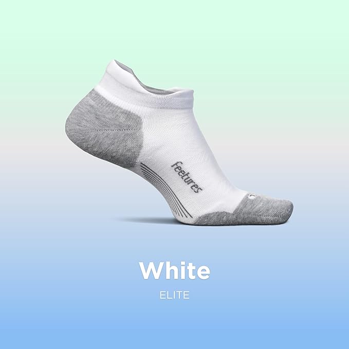 Feetures Elite Max Cushion No Show Tab Ankle Socks - Sport Sock with Targeted Compression