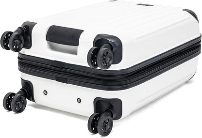 Kenneth Cole Reaction Flying Axis 24" Hardside Expandable 8-Wheel Spinner Check-Size Luggage, Coconut White
