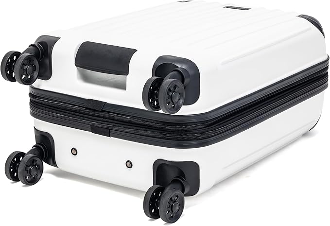 Kenneth Cole Reaction Flying Axis 28" Hardside Expandable 8-Wheel Spinner Check-Size Luggage, Coconut White