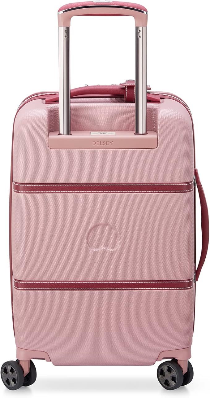 DELSEY PARIS Chatelet Air 2.0 Hardside Luggage with Spinner Wheels, Pink, Carry on 19 Inch