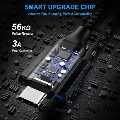 etguuds USB A to USB C Cable 6ft, 2-Pack, 3A Fast Charging Type C Charger Cord for iPhone 17 16 15 Pro Max 16e 17 Air, Samsung Galaxy S25 S24 S23 S22 S21 S20 A17 A16 A56 A55 Flip Fold, Black