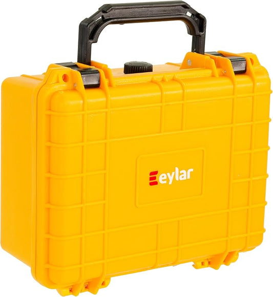 Eylar Protective Camera Hard Case Water & Shock Proof w/Foam, TSA Standards 9.12 inch 7.56 inch 4.37 inch (Yellow)