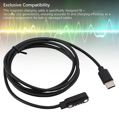 Zunate 2pcs USB C Charging Cable for Note AI Voice Recorder, Portable Magnetic Charging Replacement, 3.28ft Fast Charge Cable for Voice Recorder Charger