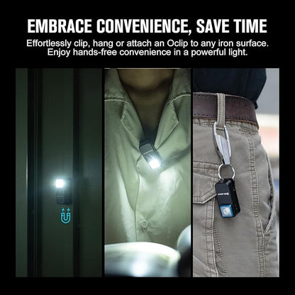 OLIGHT Oclip Rechargeable EDC Flashlight 300 Lumens Dual Sources Compact Pocket Clip Light, Convenient USB C Charging, Magnetic Flash Lights for Working, Cycling, Emergency, Signaling Tool(Black)